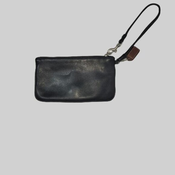 Coach Black Soft Leather Bleaker Clutch/Wristlet Minimalist. Vintage - Picture 2 of 9